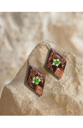 Hand Painted Wooden Earrings